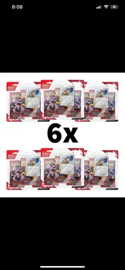 Pokemon TCG: Scarlet & Violet - Destined Rivals 3 Pack Blister Sealed- Lot Of 6 - Image 2