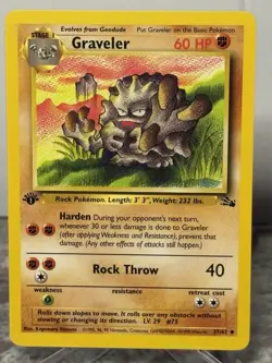 1999 Pokemon First Edition Graveler 37/62!! NM - Image 1