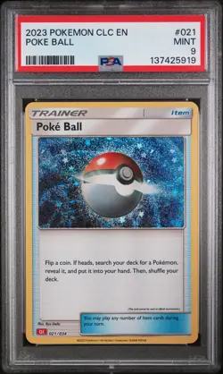 2023 POKEMON CHARIZARD & HO-OH EX DECK #021 POKE BALL PSA 9 - Image 1
