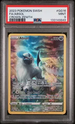2023 POKEMON SWORD & SHIELD CROWN ZENITH #GG16 FULL ART/ABSOL PSA 9 - Image 1