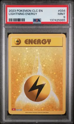2023 POKEMON CLASSIC CHARIZARD & HO-OH EX DECK #034 LIGHTNING ENERGY PSA 9 - Image 1