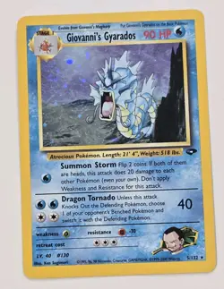 1999 Pokemon Giovanni's Gyarados 5/132 Gym Challenge Holo NM/LP - Image 1