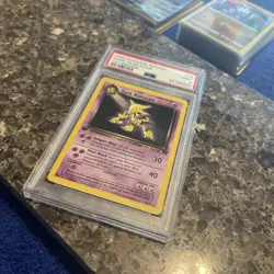 PSA 9 MINT Dark Alakazam 18/82 1st Edition Rocket Set. Pristine Pokemon Card - Image 1