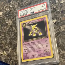 PSA 9 MINT Dark Alakazam 18/82 1st Edition Rocket Set. Pristine Pokemon Card - Image 3