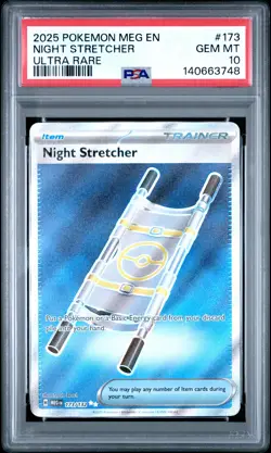 2025 POKEMON MEG EN-MEGA EVOLUTION ULTRA RARE #173 NIGHT STRETCHER PSA 10 - Image 1