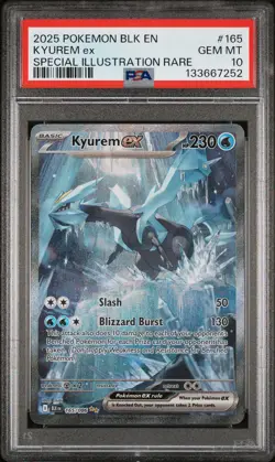 2025 POKEMON BLK EN-BLACK BOLT SPECIAL ILLUSTRATION RARE #165 KYUREM EX PSA 10 - Image 1