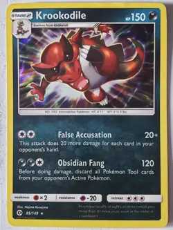 HOLO Krokodile 85/149 - Sun Moon Pokemon Card $2 Combined Shipping - Image 1