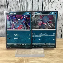 Sneasel 020 & Weavile 021 Cosmos Holo Pokemon TCG - Black Star Promo - Image 1