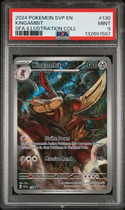 2024 POKEMON SHROUDED FABLE ILLUSTRATION COLLECTION #130 KINGAMBIT PSA 9 - Image 1