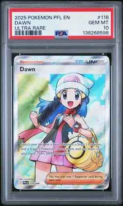 2025 POKEMON PFL EN-PHANTASMAL FLAMES ULTRA RARE #118 DAWN PSA 10 - Image 1