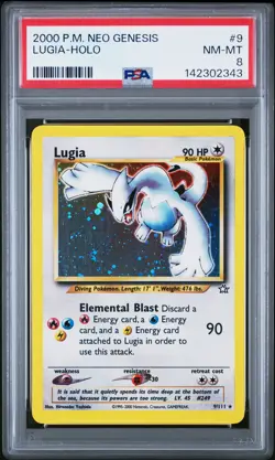 2000 POKEMON NEO GENESIS #9 LUGIA-HOLO PSA 8 - Image 1