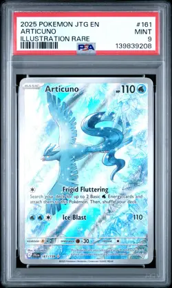 2025 POKEMON JTG EN-JOURNEY TOGETHER ILLUSTRATION RARE #161 ARTICUNO PSA 9 - Image 1