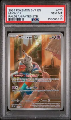 2024 POKEMON SVP EN-SV BLACK STAR PROMO #075 MIMIKYU PSA 10 - Image 1