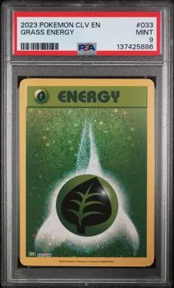 2023 POKEMON CLASSIC VENUSAUR & LUGIA EX DECK #033 GRASS ENERGY PSA 9 - Image 1