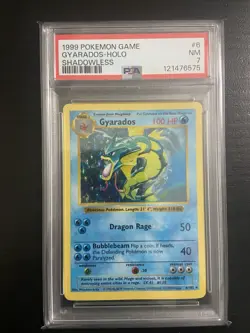 GYARADOS HOLO #6 PSA 7 • 1999 POKEMON GAME BASE SET SHADOWLESS - Image 1