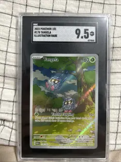 SGC 9.5 Mint Tangela 178 Art Rare Japanese Pokemon Scarlet & Violet 151 SV2a - Image 1
