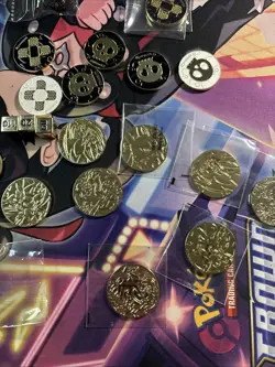 Pokemon Large Lot Of Metal Dice, Coins And Damage Counters - Image 5