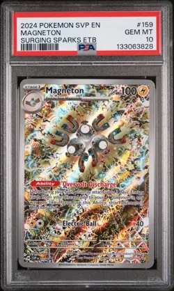 2024 POKEMON SVP EN-SV BLACK STAR PROMO #159 MAGNETON PSA 10 - Image 1