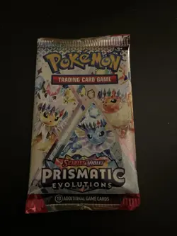 22.43g VERY HEAVY Prismatic Evolutions Pokemon Sealed Booster Pack New - Image 2