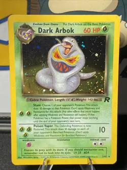 Dark Arbok 2/82 Pokemon TCG Team Rocket Unlimited Holo Rare Vintage 2000 WOTC - Image 1