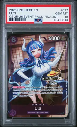 2025 ONE PIECE CHAMP 2025-26 EVENT PACK FINALIST #077 ULTI PSA 10 - Image 1