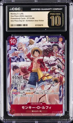 2024 ONE PIECE JAPANESE ONE PIECE DAY'24 PROMO MONKEY D. LUFFY CGC 10 PRISTINE - Image 1