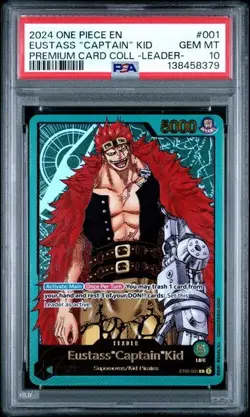 Eustass "Captain" Kid ST02-001 - One Piece Leader Collection Promo - PSA 10 - Image 1