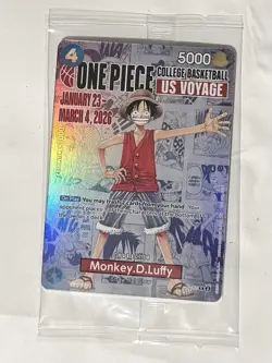 Limited Edition One Piece Monkey.D.Luffy US Voyage Sealed Card - Image 1
