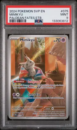 2024 POKEMON SVP EN-SV BLACK STAR PROMO #075 MIMIKYU PSA 9 - Image 1