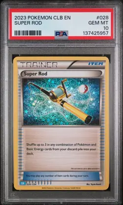 2023 POKEMON CLB-CLASSIC BLASTOISE & SUICUNE EX DECK #028 SUPER ROD PSA 10 - Image 1