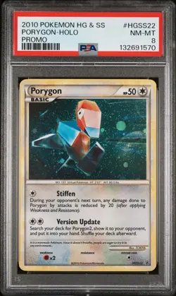 2010 POKEMON HEARTGOLD & SOULSILVER PROMO #HGSS22 PORYGON-HOLO PSA 8 - Image 1