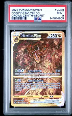 2023 POKEMON SWORD & SHIELD CROWN ZENITH SECRET FULL ART/GIRATINA VSTAR PSA 9 - Image 1