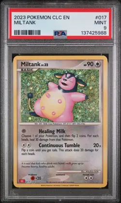 2023 POKEMON CLC-CLASSIC CHARIZARD & HO-OH EX DECK #017 MILTANK PSA 9 - Image 1