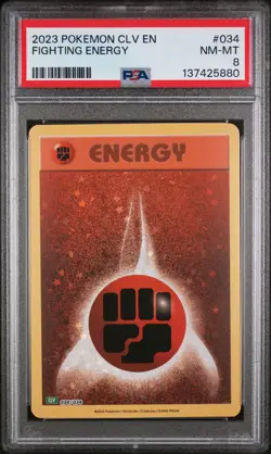 2023 POKEMON CLV-CLASSIC VENUSAUR & LUGIA EX DECK #034 FIGHTING ENERGY PSA 8 - Image 1