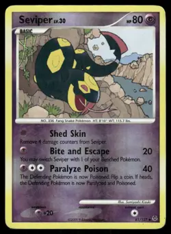 Pokemon Tcg Seviper [Reverse Holo] #61 Pokemon Platinum MP - Image 1