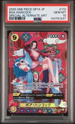 2025 ONE PIECE JPN THE AZURE SEA'S SEVEN SPECIAL ALT ART #112 BOA HANCOCK PSA 10 - Image 1
