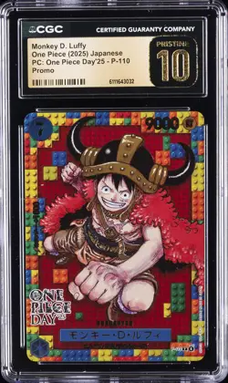 2025 ONE PIECE JAPANESE PC: ONE PIECE '25 PROMO MONKEY D. LUFFY CGC 10 PRISTINE - Image 1