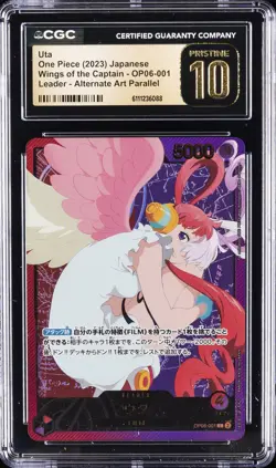 2023 ONE PIECE JPN WINGS OF THE CAPTAIN ALT ART #OP06-001 UTA CGC 10 PRISTINE - Image 1