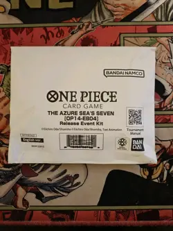 One Piece TCG The Azure Seas Seven Op14-eb04 Release Event Kit Sealed - Image 1