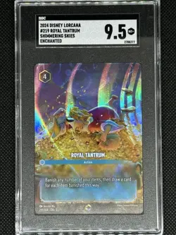 Disney Lorcana Royal Tantrum #219 Shimmering Skies Enchanted SGC 9.5 - Image 1