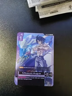 Mikazuki Augus [Signature] (Event Promo) - Gundam Card Game foil English - Image 1