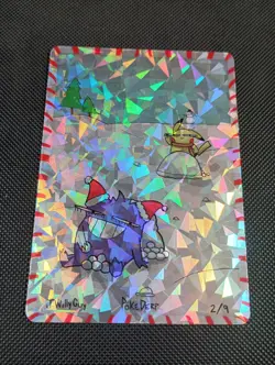 Pokederp Gengar Pikachu Xmas 2025 Original Christmas Limited Derpy Card 2/9 - Image 1
