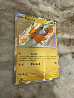 Pokemon Pikachu TCG Holo Shiny Rare Card Paldean Fates 131/091 - Image 4