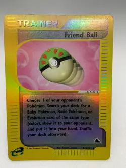 Friend Ball 126/144 Reverse Holo e-series Skyridge Pokemon Card - Image 2