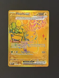 Pokemon TCG Sv Prismatic Evolutions Pikachu EX Hyper Rare Holo Card 179/131 - Image 1