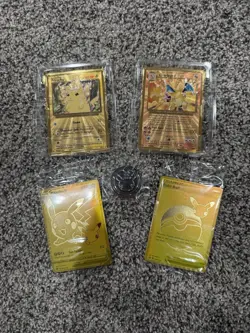 Pokemon Celebration Gold Metal Charizard & Pikachu Cards 25th Anniversary Sealed - Image 1