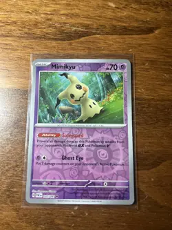 Pokemon MIMIKYU Reverse Holo 37/91 Reverse Holo Card TCG Paldean Fates - Image 1