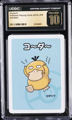 2019 POKEMON PLAYING CARDS JPN OLD MAID PSYDUCK CGC 10 PRISTINE - Image 1