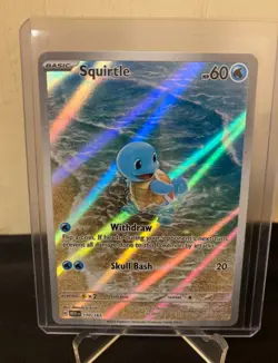 Pokemon TCG Squirtle 170/165 151 Illustration Rare Holo Card NM NEVER PLAYED - Image 2
