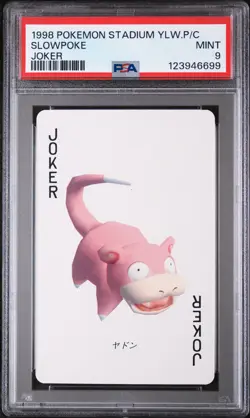 1998 POKEMON STADIUM YELLOW VERSION PLAYING CARDS JOKER SLOWPOKE PSA 9 - Image 1